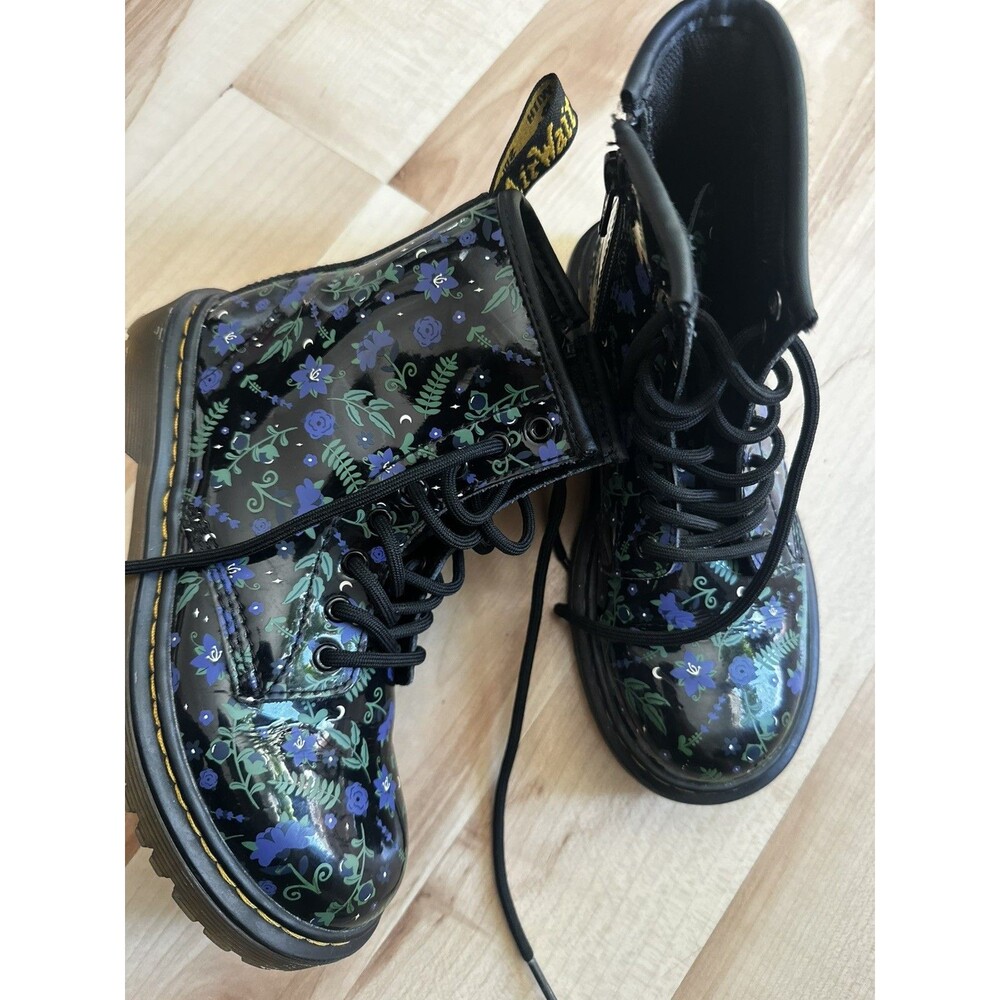 Dr. Martens 1460J Mystic Garden Floral boots girls junior kids shoe size 11